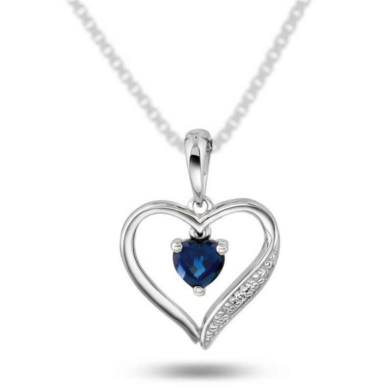 Gullsmykke med safir og diamanter