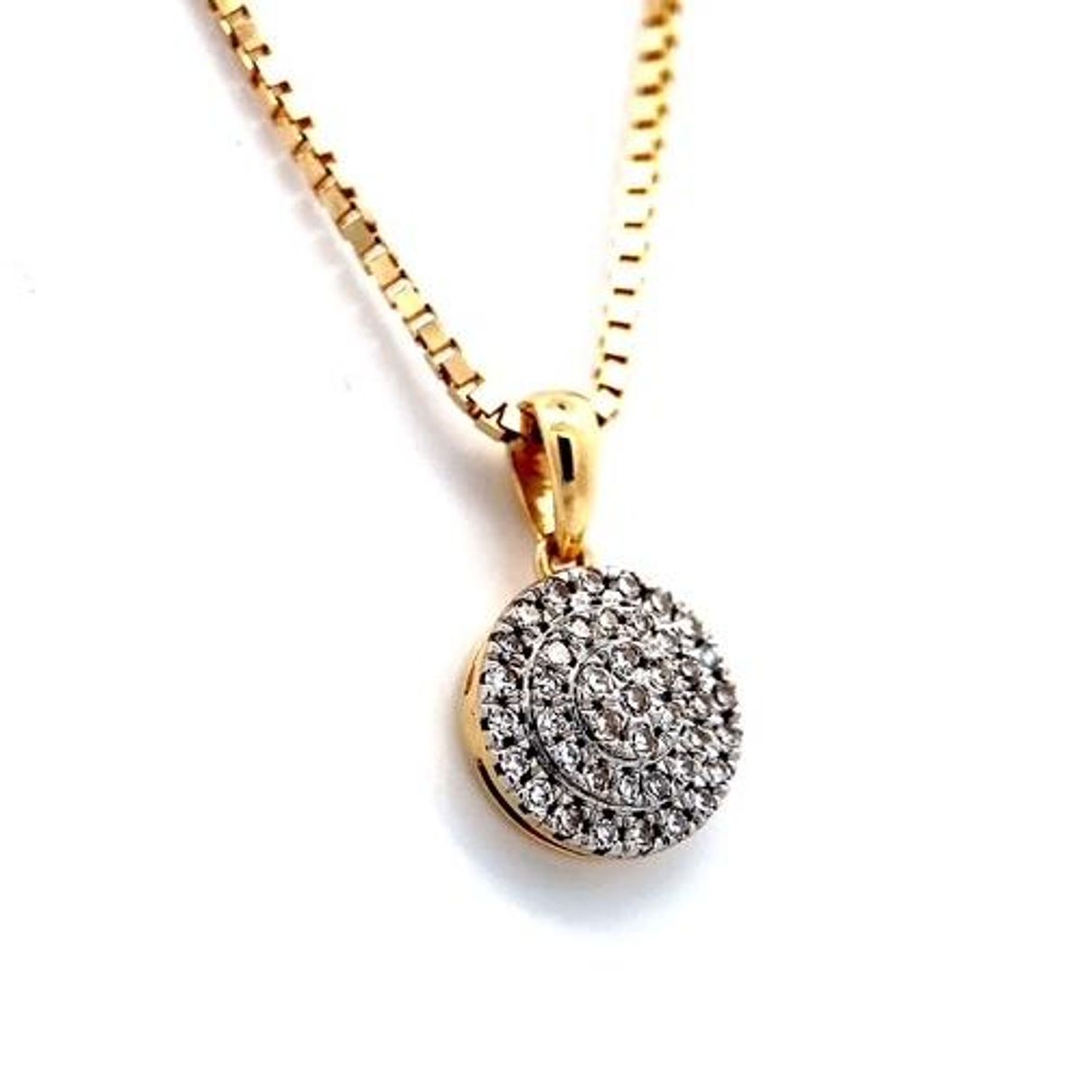 SpesialPris! Gullsmykke 0.16 carat diamanter