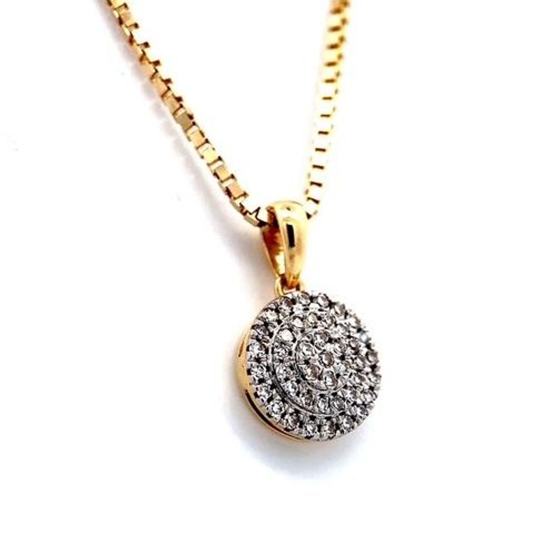 SpesialPris! Gullsmykke 0.16 carat diamanter