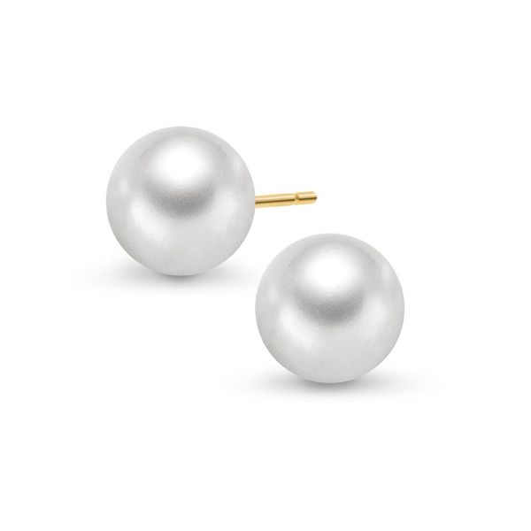 Hovedbilde Perleøredobber gult gull